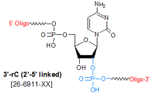 picture of 3'-rC (2'-5' linked)